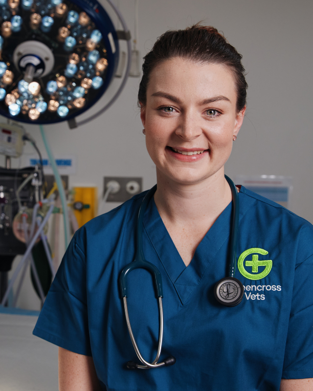 Vet Laura in a surgical theatre